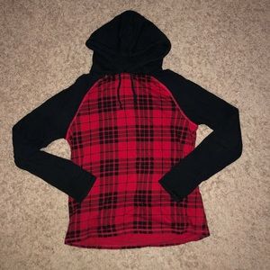 Aeropostale long sleeve hooded t shirt medium